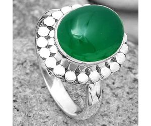 Natural Green Onyx Ring size-8 SDR194133 R-1174, 10x12 mm