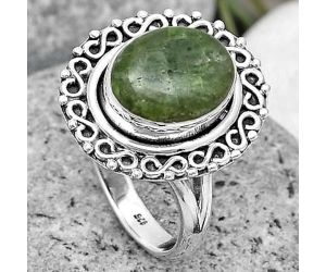 Natural Serpentine Ring size-7 SDR194180 R-1164, 9x11 mm