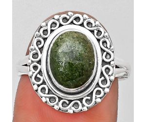 Natural Serpentine Ring size-9 SDR194191 R-1164, 8x10 mm