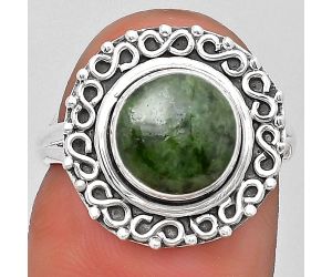 Natural Serpentine Ring size-7 SDR194192 R-1164, 9x9 mm