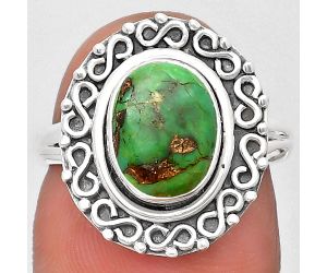 Copper Green Turquoise - Arizona Ring size-7 SDR194206 R-1164, 8x10 mm