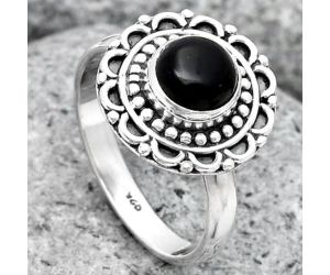 Natural Black Onyx - Brazil Ring size-8 SDR194493 R-1256, 7x7 mm