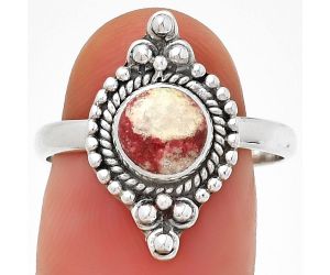 Natural Pink Thulite - Norway Ring size-9 SDR194739, 7x7 mm
