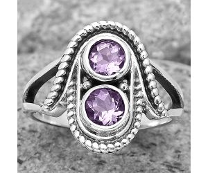 Natural Amethyst - Brazil Ring size-8.5 SDR195750 R-1027, 5x5 mm