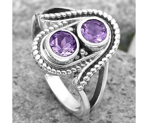Natural Amethyst - Brazil Ring size-8.5 SDR195750 R-1027, 5x5 mm