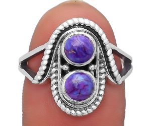 Copper Purple Turquoise - Arizona Ring size-8 SDR195829 R-1027, 5x5 mm