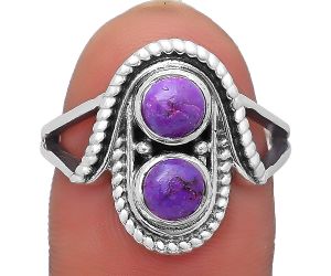 Copper Purple Turquoise - Arizona Ring size-7.5 SDR195841 R-1027, 5x5 mm