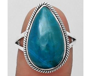 Natural Azurite Chrysocolla Ring size-8.5 SDR196183 R-1010, 12x20 mm