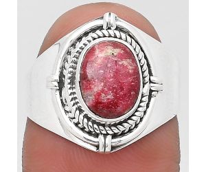 Natural Pink Thulite - Norway Ring size-7 SDR196654, 7x9 mm