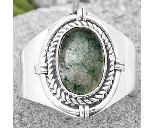 Natural Green Aventurine Ring size-7.5 SDR196658 R-1539, 7x10 mm