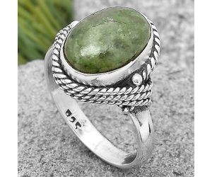 Natural Serpentine Ring size-7 SDR196684 R-1257, 8x12 mm