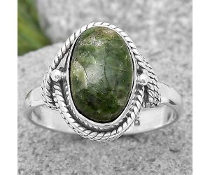 Natural Serpentine Ring size-8 SDR196692 R-1257, 8x12 mm