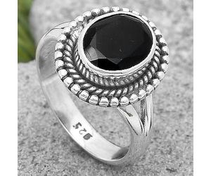 Natural Black Onyx - Brazil Ring size-7.5 SDR196725 R-1447, 8x10 mm