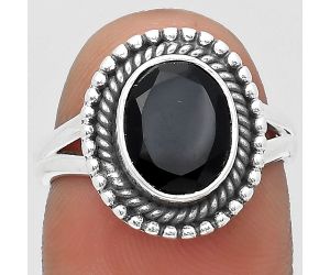 Natural Black Onyx - Brazil Ring size-7 SDR196731 R-1447, 8x10 mm