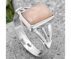 Natural Pink Scolecite Ring size-9.5 SDR196741 R-1535, 8x12 mm