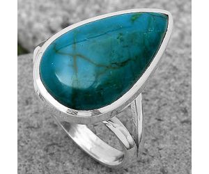 Natural Azurite Chrysocolla Ring size-8 SDR197845 R-1005, 12x20 mm