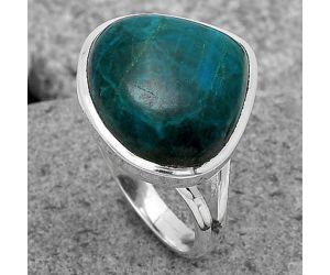 Natural Azurite Chrysocolla Ring size-8 SDR197886 R-1005, 15x16 mm