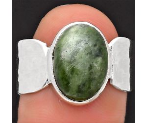 Natural Serpentine Ring size-8.5 SDR198404 R-1450, 10x13 mm