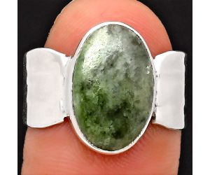 Natural Serpentine Ring size-7 SDR198414 R-1450, 9x15 mm