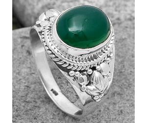 Natural Green Onyx Ring size-8 SDR198544 R-1277, 9x11 mm