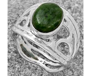 Natural Serpentine Ring size-7.5 SDR199183 R-1133, 8x10 mm