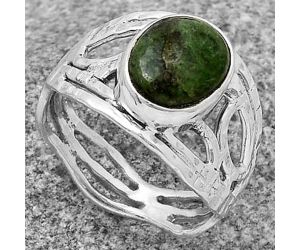 Natural Serpentine Ring size-9 SDR199186 R-1133, 9x11 mm