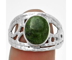 Natural Serpentine Ring size-9 SDR199191 R-1133, 9x11 mm