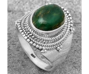 Natural Green Fuchsite Ring size-7.5 SDR199862 R-1278, 9x11 mm