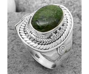 Natural Serpentine Ring size-7 SDR199982 R-1398, 8x12 mm