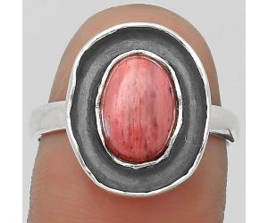 Natural Pink Tulip Quartz Ring size-8 SDR199991 R-1468, 7x10 mm