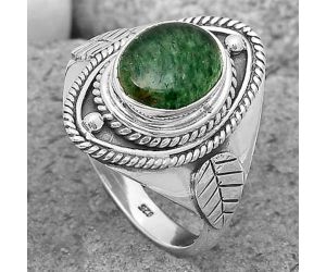 Natural Green Aventurine Ring size-8.5 SDR200023 R-1258, 8x10 mm