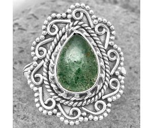 Natural Green Aventurine Ring size-7.5 SDR200119 R-1322, 8x11 mm