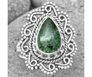 Natural Green Aventurine Ring size-7 SDR200129 R-1322, 7x11 mm