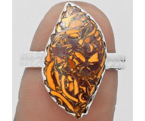 Coquina Fossil Jasper - India Ring size-7.5 SDR200165 R-1210, 11x21 mm