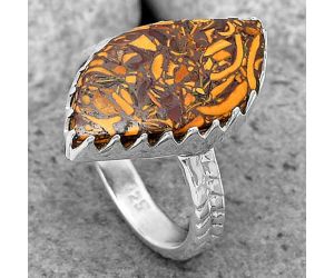 Coquina Fossil Jasper - India Ring size-7.5 SDR200165 R-1210, 11x21 mm