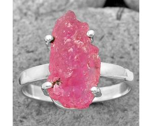 Natural Ruby Rough Ring size-8 SDR200410, 8x17 mm