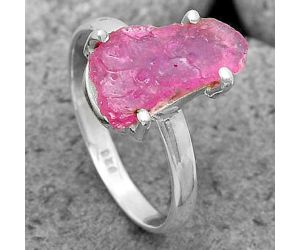 Natural Ruby Rough Ring size-9 SDR200416, 9x15 mm