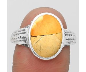 Natural Mookaite Ring size-8 SDR200617 R-1163, 10x14 mm
