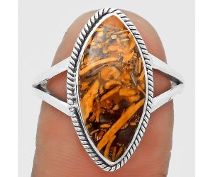 Natural Coquina Fossil Jasper - India Ring size-9 SDR200920 R-1010, 9x20 mm