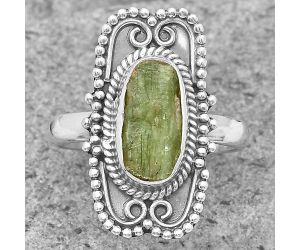 Natural Green Kyanite Rough - India Ring size-7.5 SDR201601 R-1441, 6x12 mm