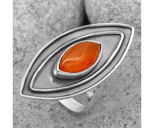 Natural Carnelian Ring size-6.5 SDR201736 R-1391, 7x13 mm