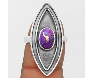 Copper Purple Turquoise - Arizona Ring size-7.5 SDR201740 R-1391, 7x9 mm