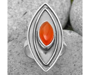 Natural Carnelian Ring size-6.5 SDR201743 R-1391, 6x12 mm