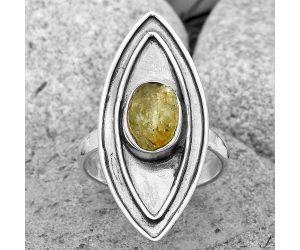 Natural Green Kyanite Rough - India Ring size-8.5 SDR201752 R-1391, 7x10 mm