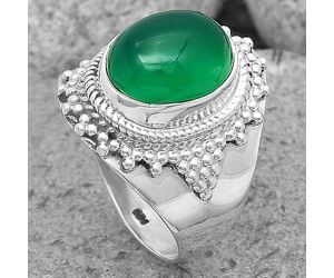 Natural Green Onyx Ring size-7 SDR202611 R-1278, 9x11 mm