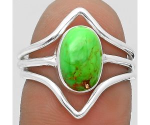 Copper Green Turquoise - Arizona Ring size-7 SDR202762 R-1460, 7x10 mm