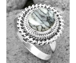 Natural Pinolith Stone Ring size-8 SDR202767 R-1279, 8x10 mm