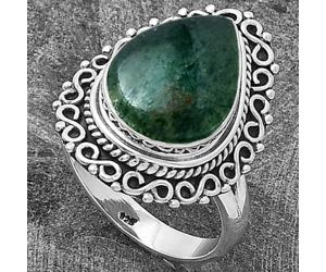 Natural Green Aventurine Ring size-7.5 SDR202778 R-1164, 11x14 mm