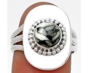 Natural Pinolith Stone Ring size-7 SDR202813 R-1458, 7x7 mm