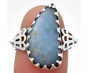 Natural Angelite Ring size-8 SDR203333 R-1449, 10x20 mm